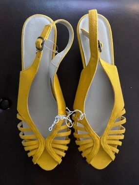 Merona Yellow Strappy Slingback Sandals